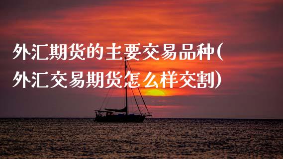 外汇期货的主要交易品种(外汇交易期货怎么样交割)_https://www.boyangwujin.com_恒指期货_第1张