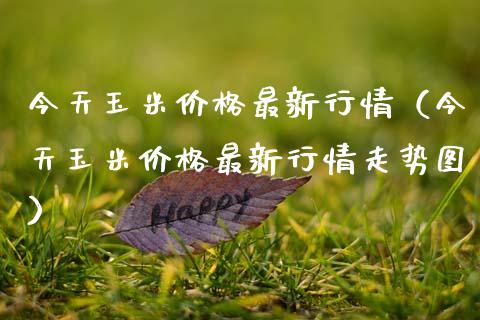 今天玉米价格最新行情（今天玉米价格最新行情走势图）_https://www.boyangwujin.com_恒生指数_第1张