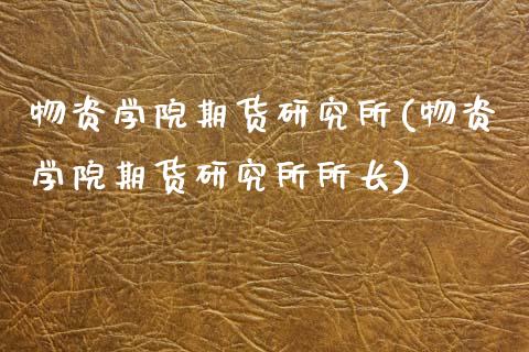 物资学院期货研究所(物资学院期货研究所所长)_https://www.boyangwujin.com_期货直播间_第1张