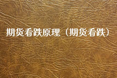 期货看跌原理（期货看跌）_https://www.boyangwujin.com_期货直播间_第1张