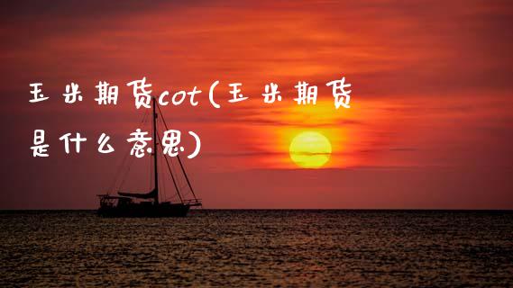 玉米期货cot(玉米期货是什么意思)_https://www.boyangwujin.com_白银期货_第1张