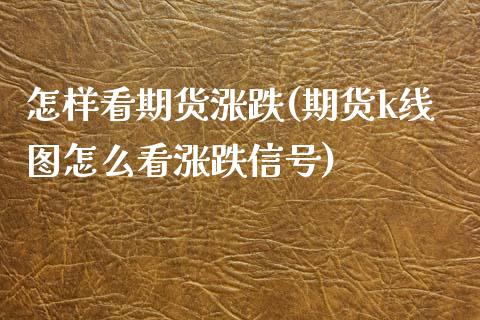 怎样看期货涨跌(期货k线图怎么看涨跌信号)_https://www.boyangwujin.com_期货直播间_第1张