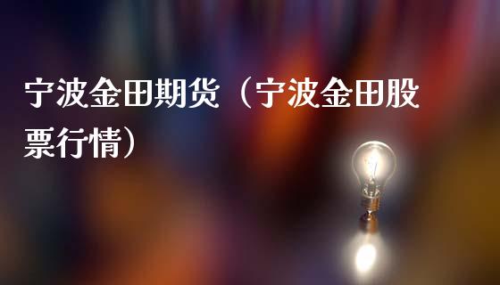 宁波金田期货（宁波金田股票行情）
