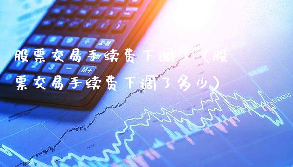 股票交易手续费下调了（股票交易手续费下调了多少）_https://www.boyangwujin.com_黄金期货_第1张