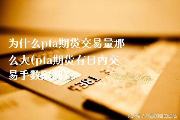 为什么pta期货交易量那么大(pta期货有日内交易手数限制)_https://www.boyangwujin.com_期货开户_第1张