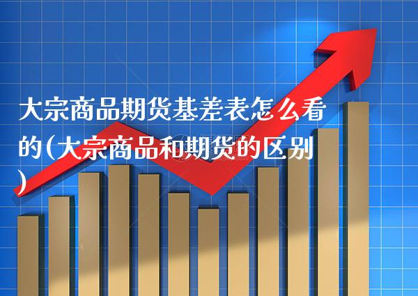 大宗商品期货基差表怎么看的(大宗商品和期货的区别)