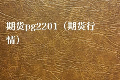 期货pg2201（期货行情）