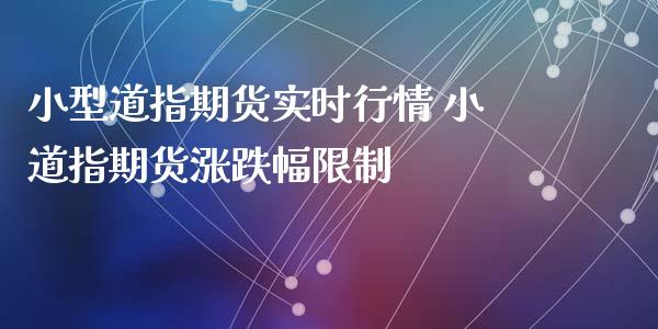 小型道指期货实时行情 小道指期货涨跌幅限制_https://www.boyangwujin.com_道指期货_第1张