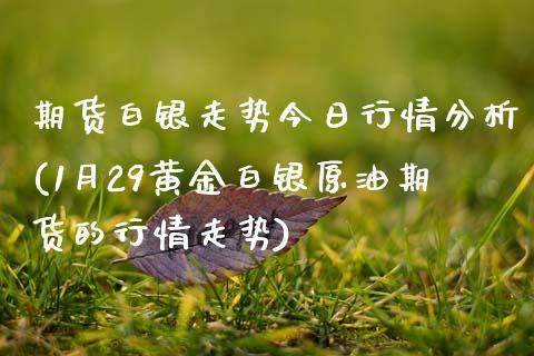 期货白银走势今日行情分析(1月29黄金白银原油期货的行情走势)_https://www.boyangwujin.com_期货直播间_第1张