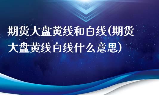 期货大盘黄线和白线(期货大盘黄线白线什么意思)_https://www.boyangwujin.com_恒指期货_第1张
