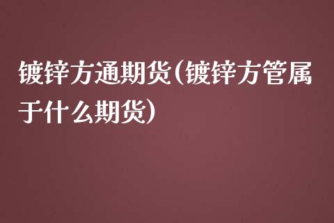 镀锌方通期货(镀锌方管属于什么期货)_https://www.boyangwujin.com_黄金期货_第1张