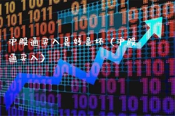 沪股通买入是好是坏（沪股通买入）