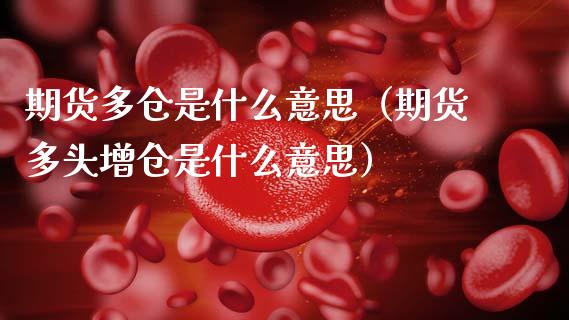 期货多仓是什么意思（期货多头增仓是什么意思）_https://www.boyangwujin.com_道指期货_第1张