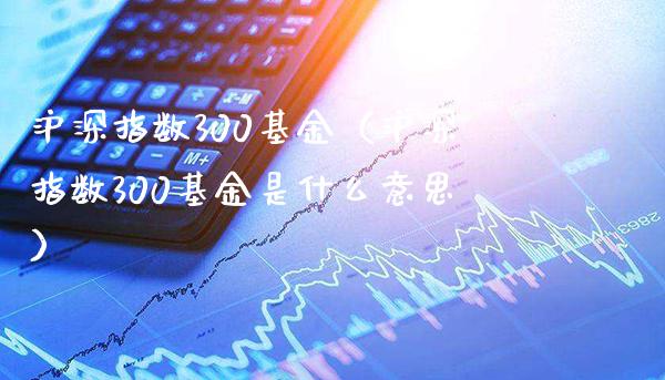 沪深指数300基金（沪深指数300基金是什么意思）_https://www.boyangwujin.com_期货直播间_第1张