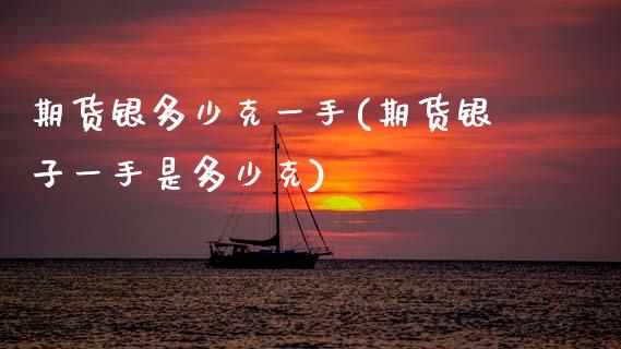 期货银多少克一手(期货银子一手是多少克)_https://www.boyangwujin.com_原油期货_第1张