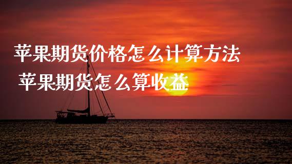 苹果期货价格怎么计算方法 苹果期货怎么算收益_https://www.boyangwujin.com_期货直播间_第1张