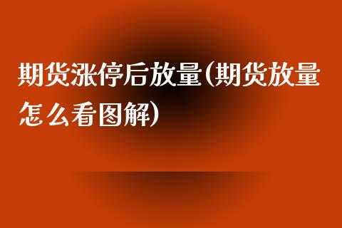 期货涨停后放量(期货放量怎么看图解)_https://www.boyangwujin.com_期货开户_第1张