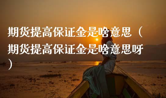 期货提高保证金是啥意思（期货提高保证金是啥意思呀）