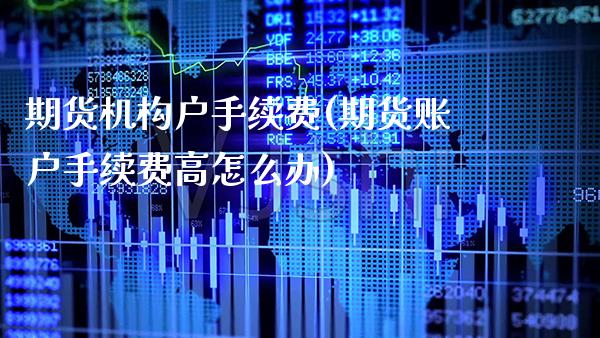 期货机构户手续费(期货账户手续费高怎么办)_https://www.boyangwujin.com_期货科普_第1张