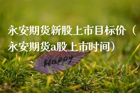 永安期货新股上市目标价（永安期货a股上市时间）