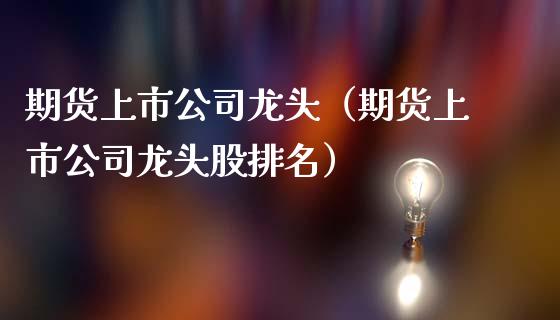 期货上市公司龙头（期货上市公司龙头股排名）_https://www.boyangwujin.com_期货直播间_第1张