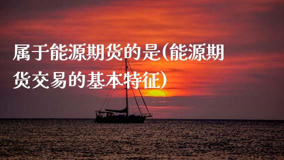 属于能源期货的是(能源期货交易的基本特征)