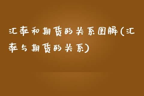汇率和期货的关系图解(汇率与期货的关系)_https://www.boyangwujin.com_期货直播间_第1张