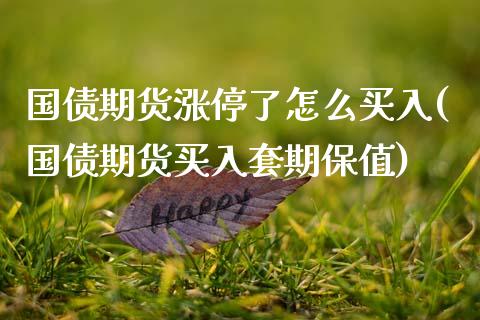 国债期货涨停了怎么买入(国债期货买入套期保值)_https://www.boyangwujin.com_期货直播间_第1张