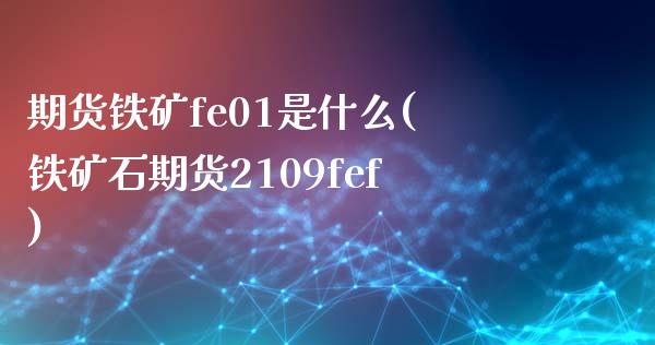 期货铁矿fe01是什么(铁矿石期货2109fef)_https://www.boyangwujin.com_恒生指数_第1张