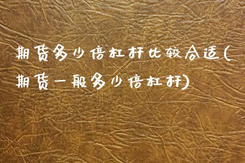 期货多少倍杠杆比较合适(期货一般多少倍杠杆)_https://www.boyangwujin.com_内盘期货_第1张