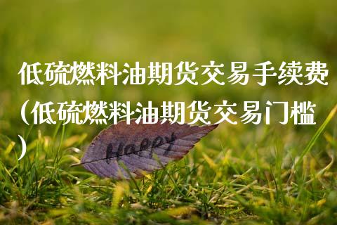 低硫燃料油期货交易手续费(低硫燃料油期货交易门槛)_https://www.boyangwujin.com_内盘期货_第1张