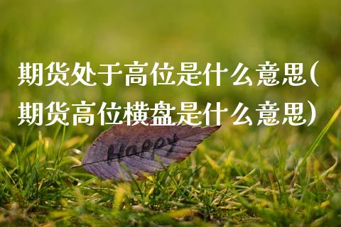 期货处于高位是什么意思(期货高位横盘是什么意思)_https://www.boyangwujin.com_期货直播间_第1张