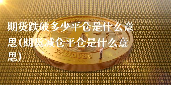期货跌破多少平仓是什么意思(期货减仓平仓是什么意思)