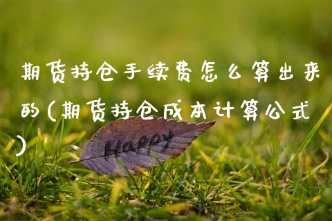 期货持仓手续费怎么算出来的(期货持仓成本计算公式)