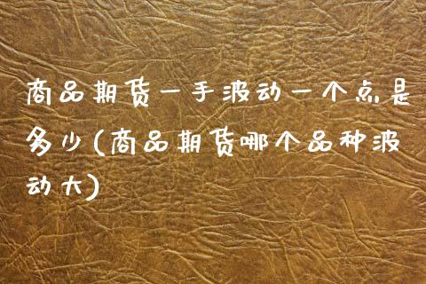 商品期货一手波动一个点是多少(商品期货哪个品种波动大)_https://www.boyangwujin.com_黄金期货_第1张