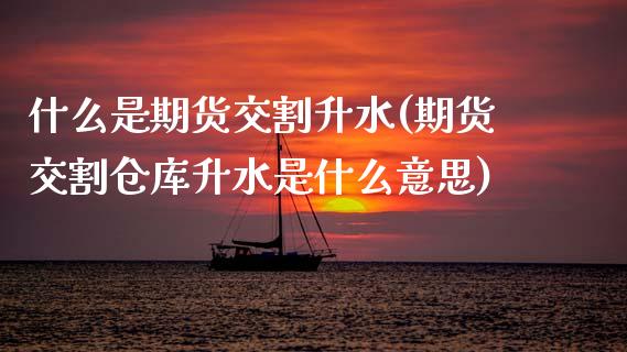 什么是期货交割升水(期货交割仓库升水是什么意思)