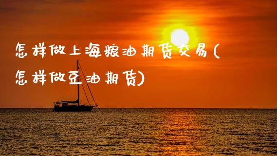 怎样做上海粮油期货交易(怎样做豆油期货)