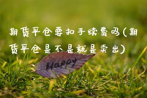 期货平仓要扣手续费吗(期货平仓是不是就是卖出)_https://www.boyangwujin.com_期货直播间_第1张