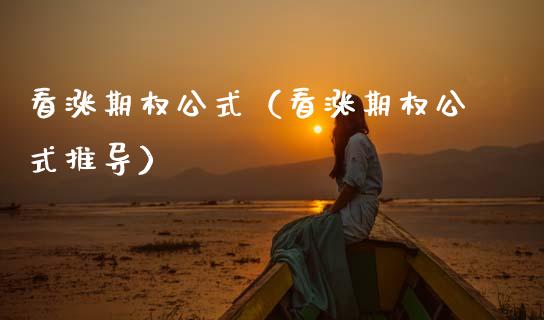 看涨期权公式（看涨期权公式推导）
