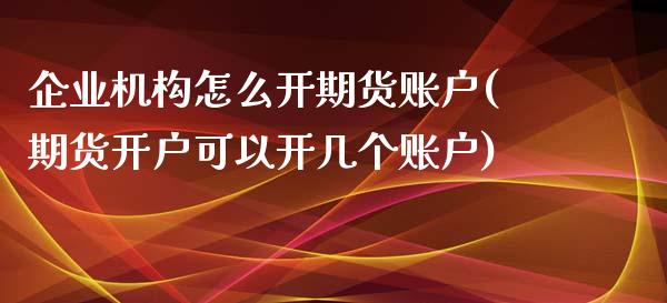 企业机构怎么开期货账户(期货开户可以开几个账户)
