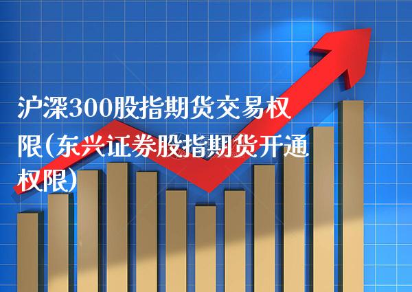 沪深300股指期货交易权限(东兴证券股指期货开通权限)_https://www.boyangwujin.com_白银期货_第1张