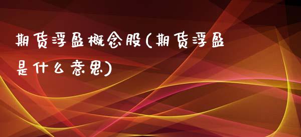 期货浮盈概念股(期货浮盈是什么意思)_https://www.boyangwujin.com_内盘期货_第1张