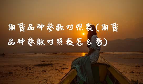 期货品种参数对照表(期货品种参数对照表怎么看)