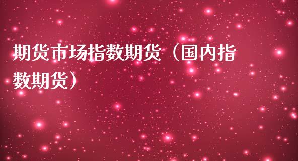 期货市场指数期货（国内指数期货）