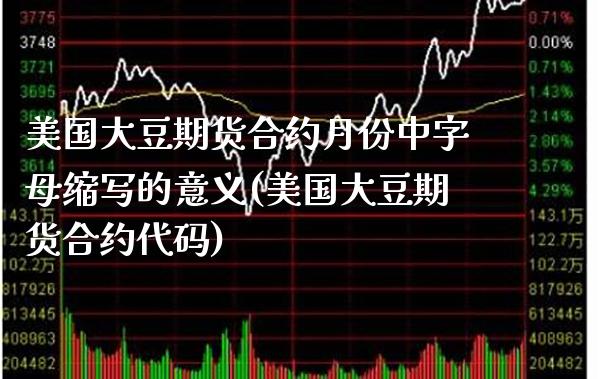 美国大豆期货合约月份中字母缩写的意义(美国大豆期货合约代码)_https://www.boyangwujin.com_黄金期货_第1张