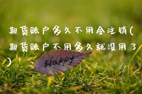 期货账户多久不用会注销(期货账户不用多久就没用了)_https://www.boyangwujin.com_恒生指数_第1张