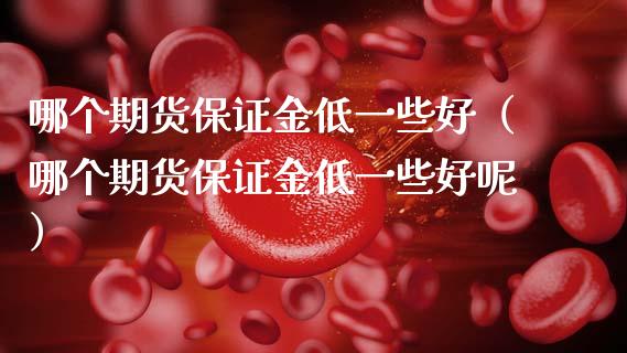 哪个期货保证金低一些好（哪个期货保证金低一些好呢）_https://www.boyangwujin.com_期货直播间_第1张