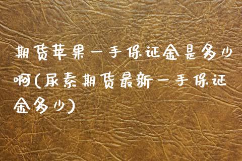 期货苹果一手保证金是多少啊(尿素期货最新一手保证金多少)_https://www.boyangwujin.com_期货直播间_第1张