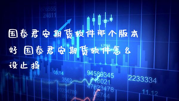 国泰君安期货软件那个版本好 国泰君安期货软件怎么设止损_https://www.boyangwujin.com_道指期货_第1张