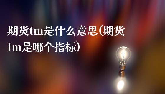 期货tm是什么意思(期货tm是哪个指标)_https://www.boyangwujin.com_白银期货_第1张
